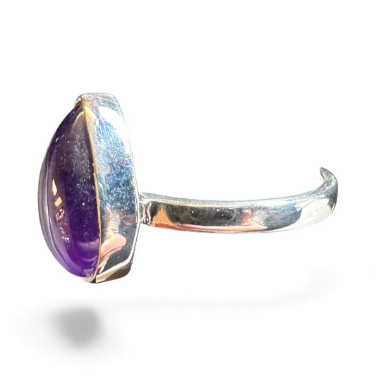 Sterling Silver Amethyst Stone Ring RCZ3314