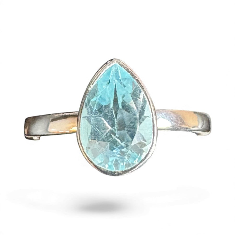 Sterling Silver Blue Topaz Ring RCZ3316