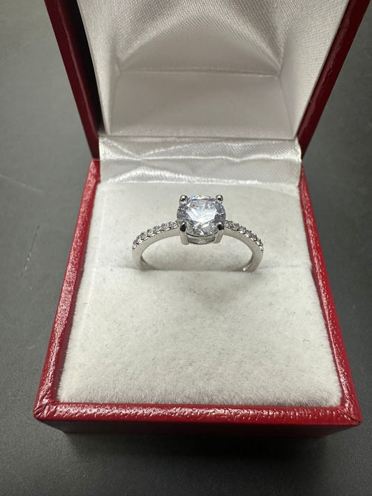 Sterling Silver Ring CZ Stone RCZ3322