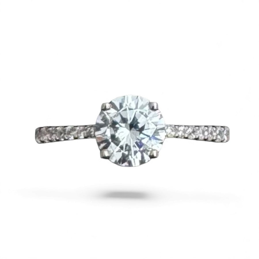Sterling Silver Ring CZ Stone RCZ3322