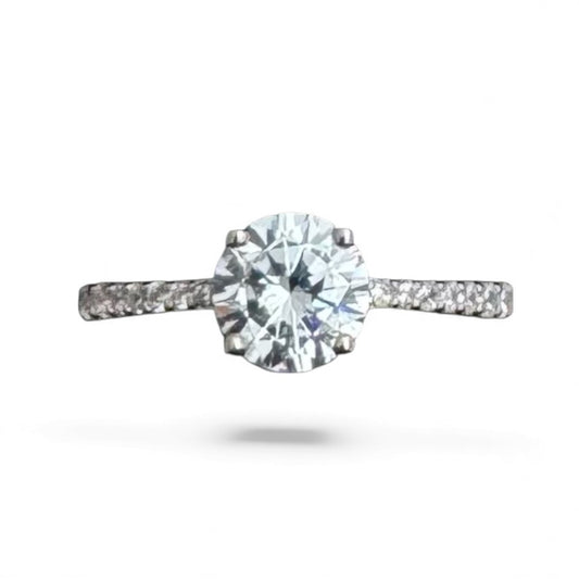 Sterling Silver Ring CZ Stone RCZ3322