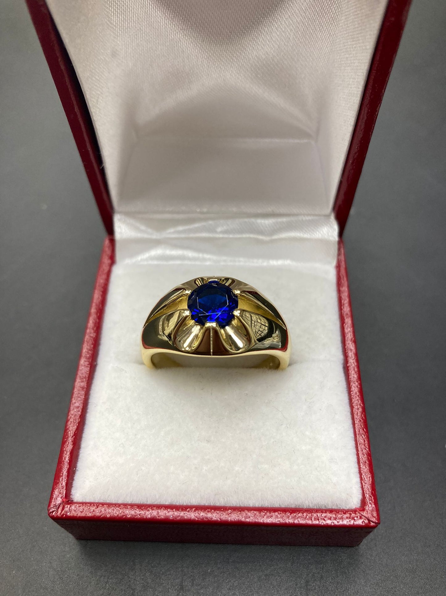 Sterling Silver Gold Plated Ring CZ Stone RCZ3329