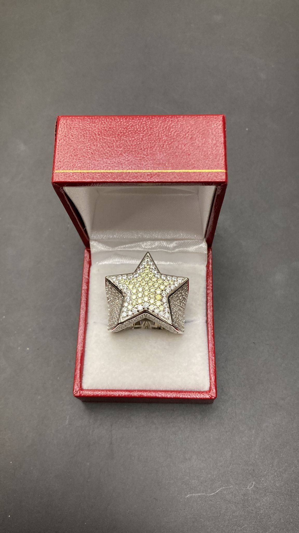 Sterling Silver Star Ring CZ Stone RCZ3371