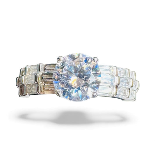 Sterling Silver Ring CZ Stone RCZ8110
