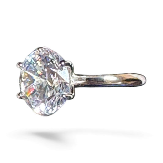 Sterling Silver Ring CZ Stone RCZ8134B