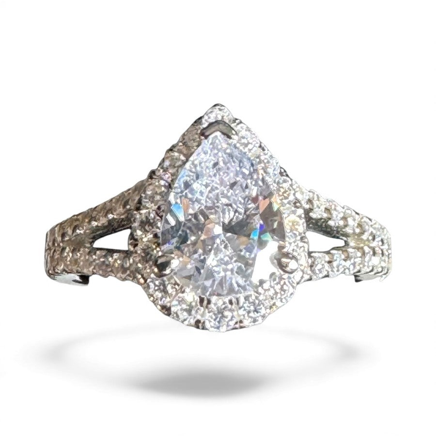 Sterling Silver Ring CZ Stone RCZ8156