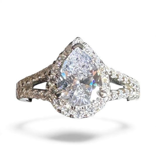 Sterling Silver Ring CZ Stone RCZ8156