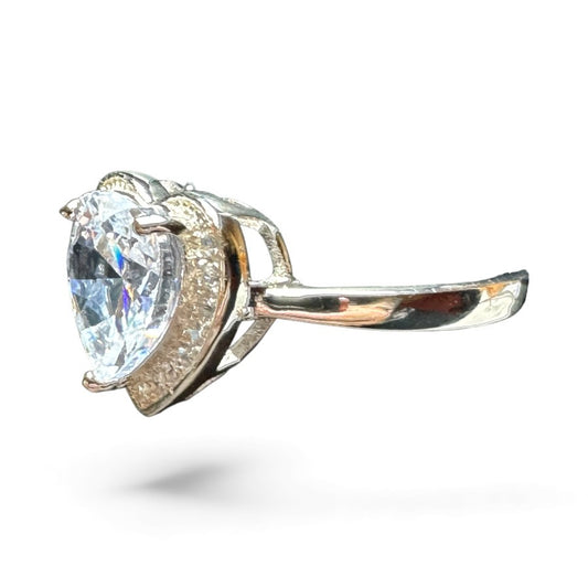 Sterling Silver Ring CZ Stone RCZ9110