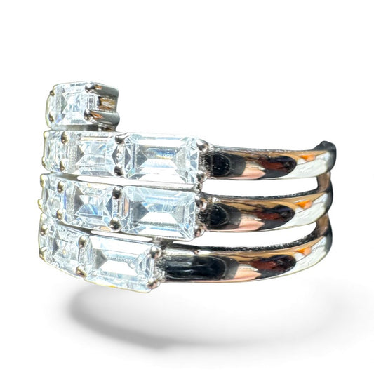 Sterling Silver Ring CZ Stone RCZ9700