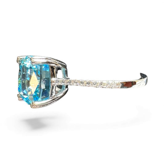 Sterling Silver Ring CZ Stone RCZA806