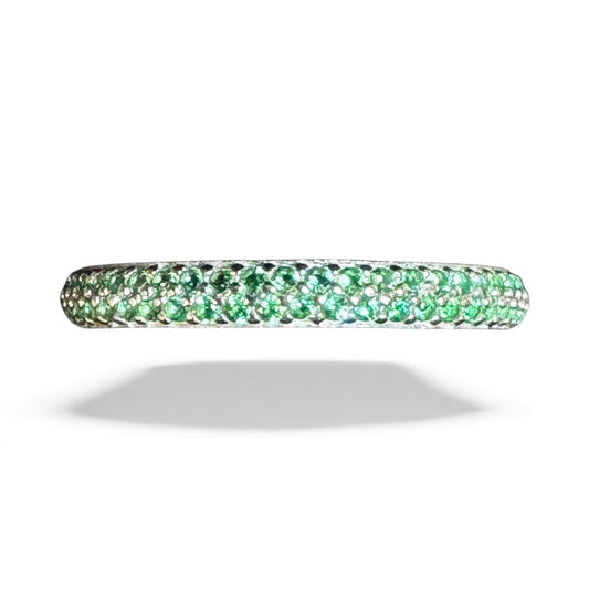 Sterling Silver Ring Round CZ Color Stone RCZCLR