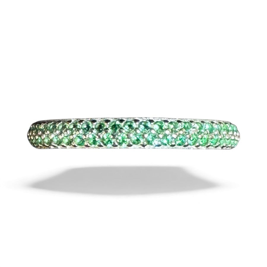 Sterling Silver Ring Round CZ Color Stone RCZCLR