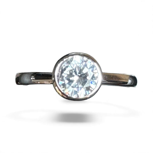 Sterling Silver Ring CZ Stone RCZD526
