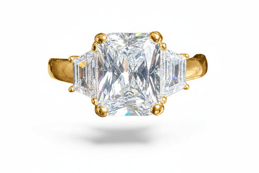 Sterling Silver Radiant Ring CZ Stone RCZ2334