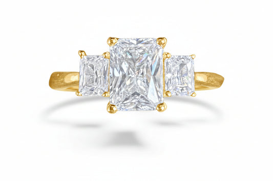 Sterling Silver Ring Radiant CZ Stone RCZ2375