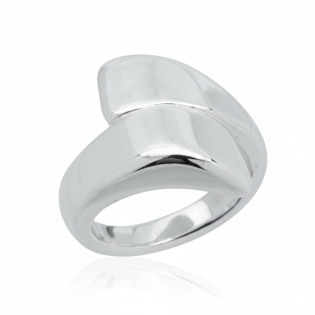 Plain sterling silver ring 23mm showcasing a sleek and modern design in polished finish.
