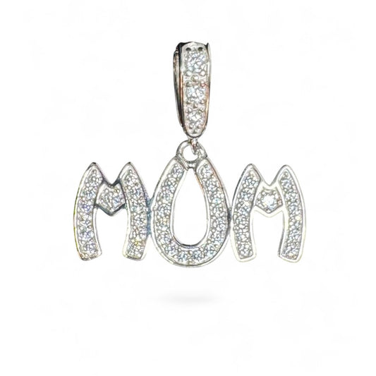 Sterling Silver Mum Pendant CZ Stone SP0507001