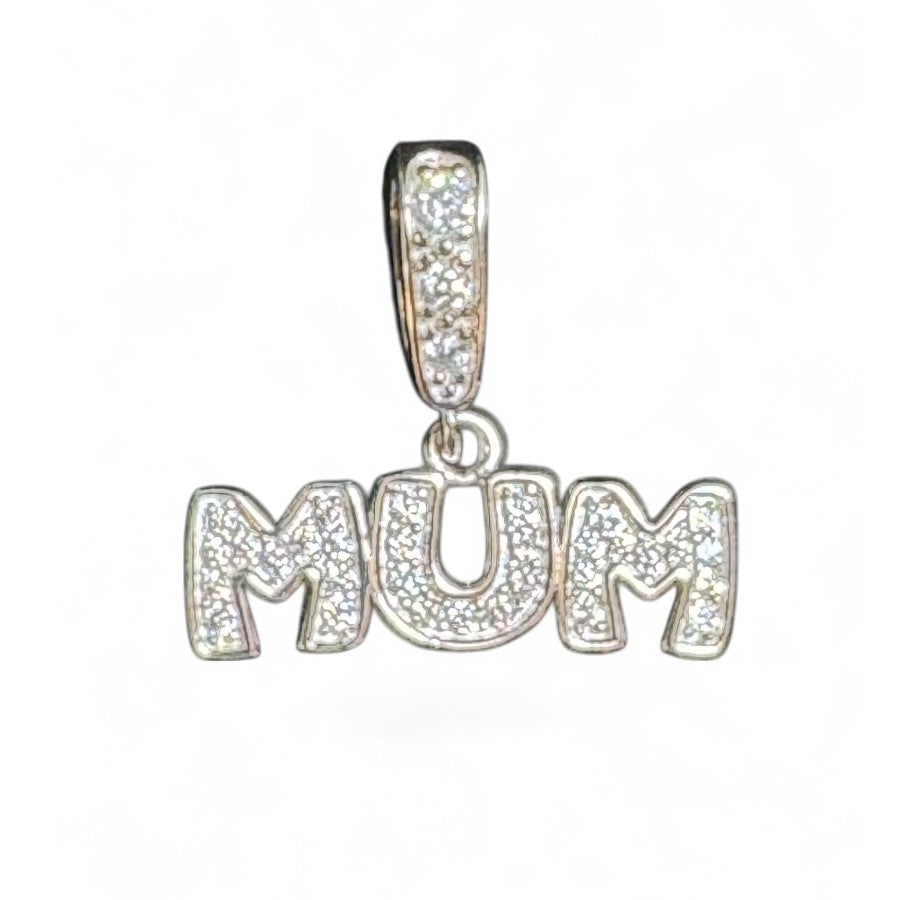 Sterling Silver Mum Pendant CZ Stone SP0507101