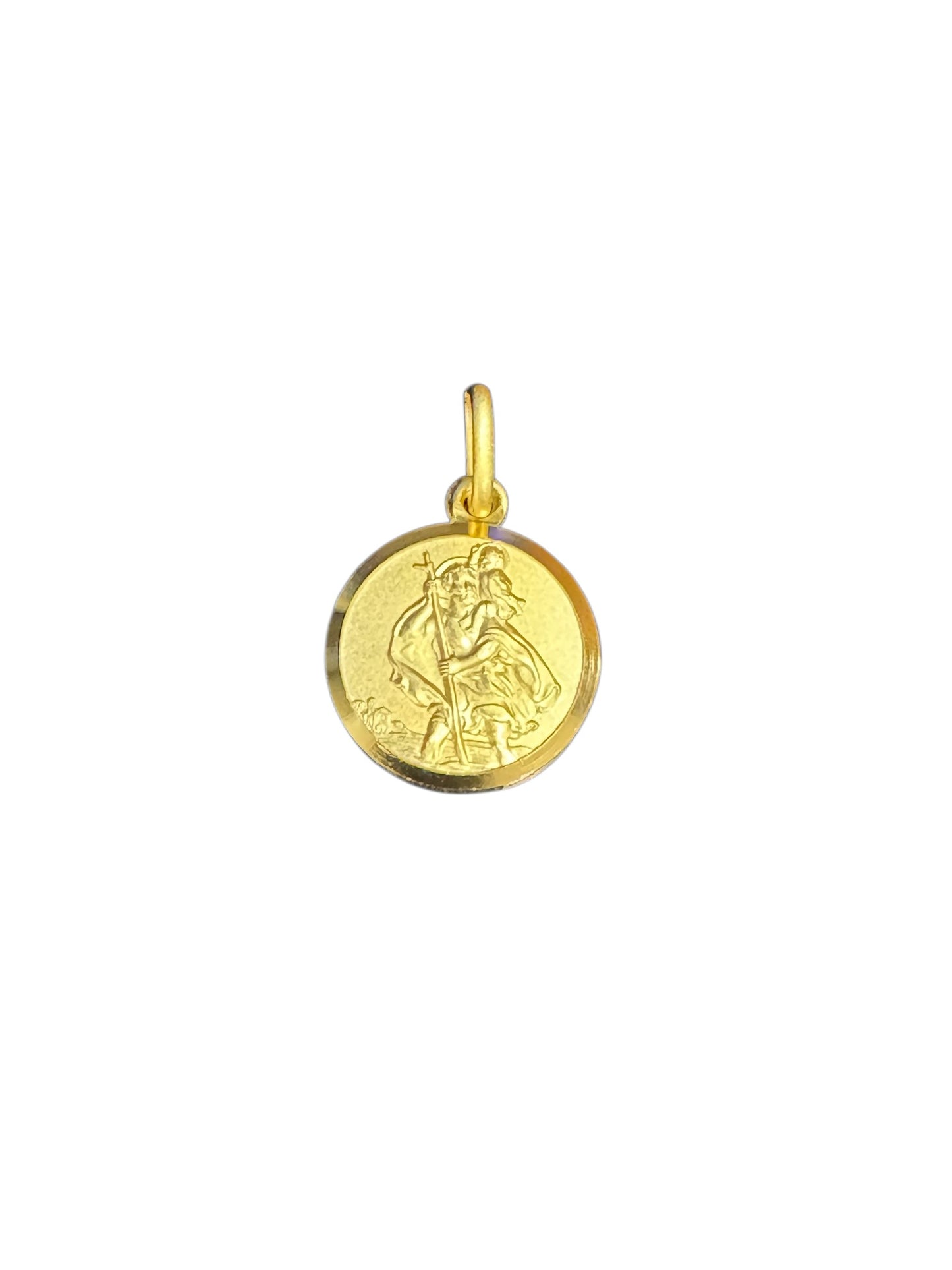 Sterling Silver Pendant St Christopher 22 mm ST100