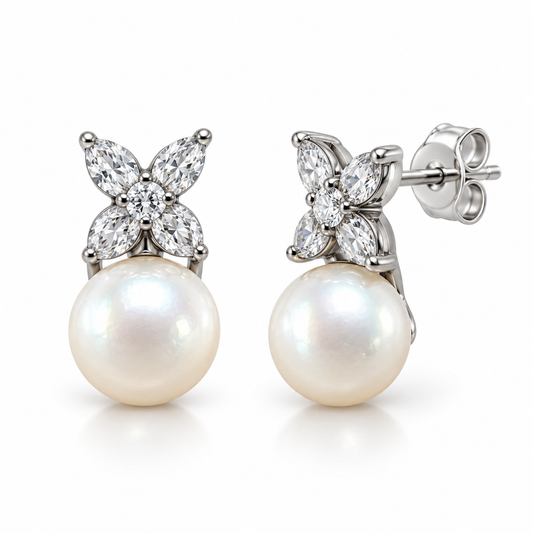 Sterling Silver Pearl Stud Earring ECZ2607166