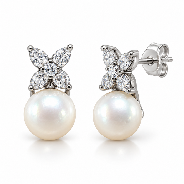 Sterling Silver Pearl Stud Earring ECZ2607166