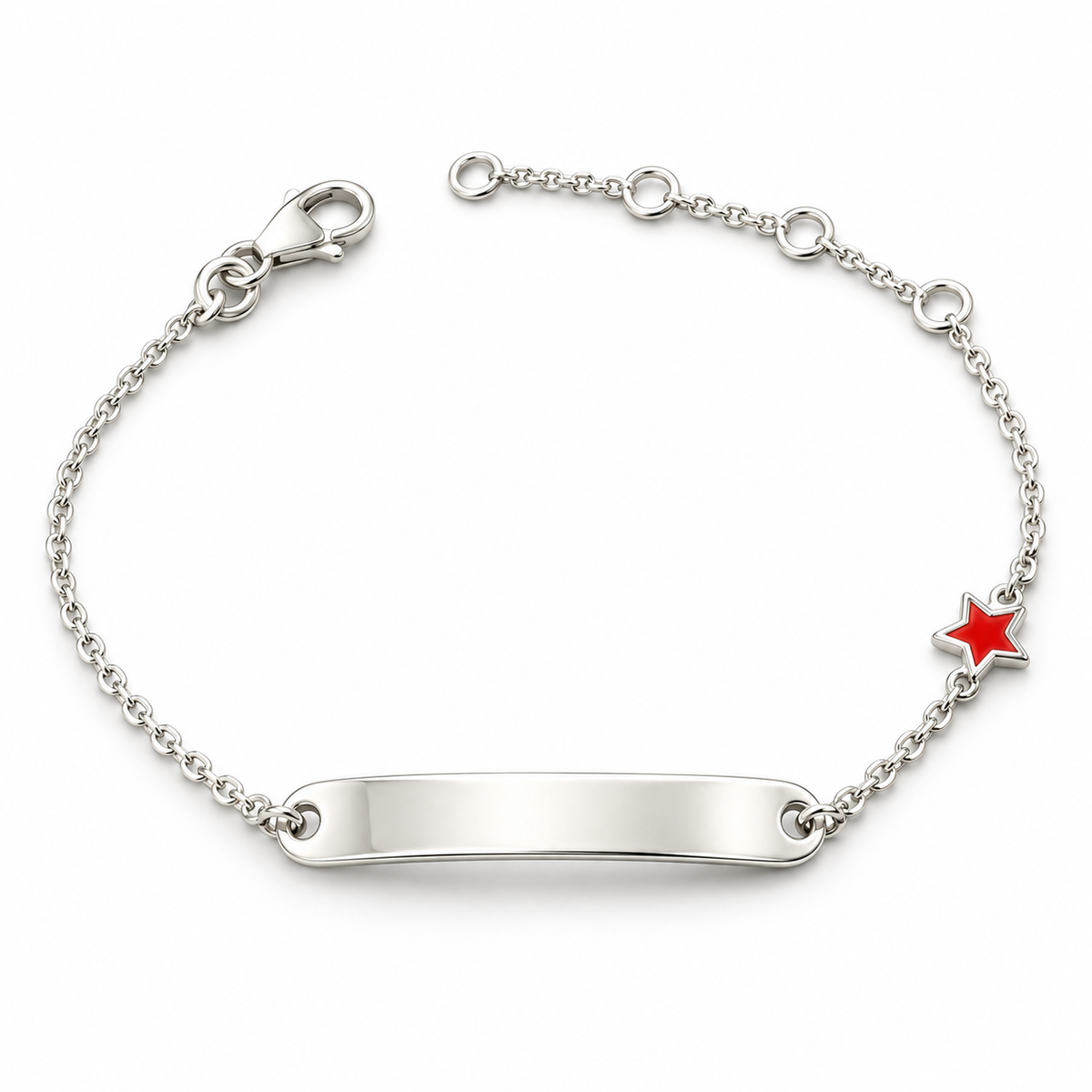 Sterling Silver 5"-5.5"-6" Id Bracelet BCZ248470
