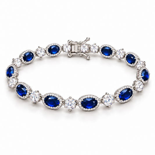 Sterling Silver Cz Tennis Bracelet BRCZ2607172 7.5"