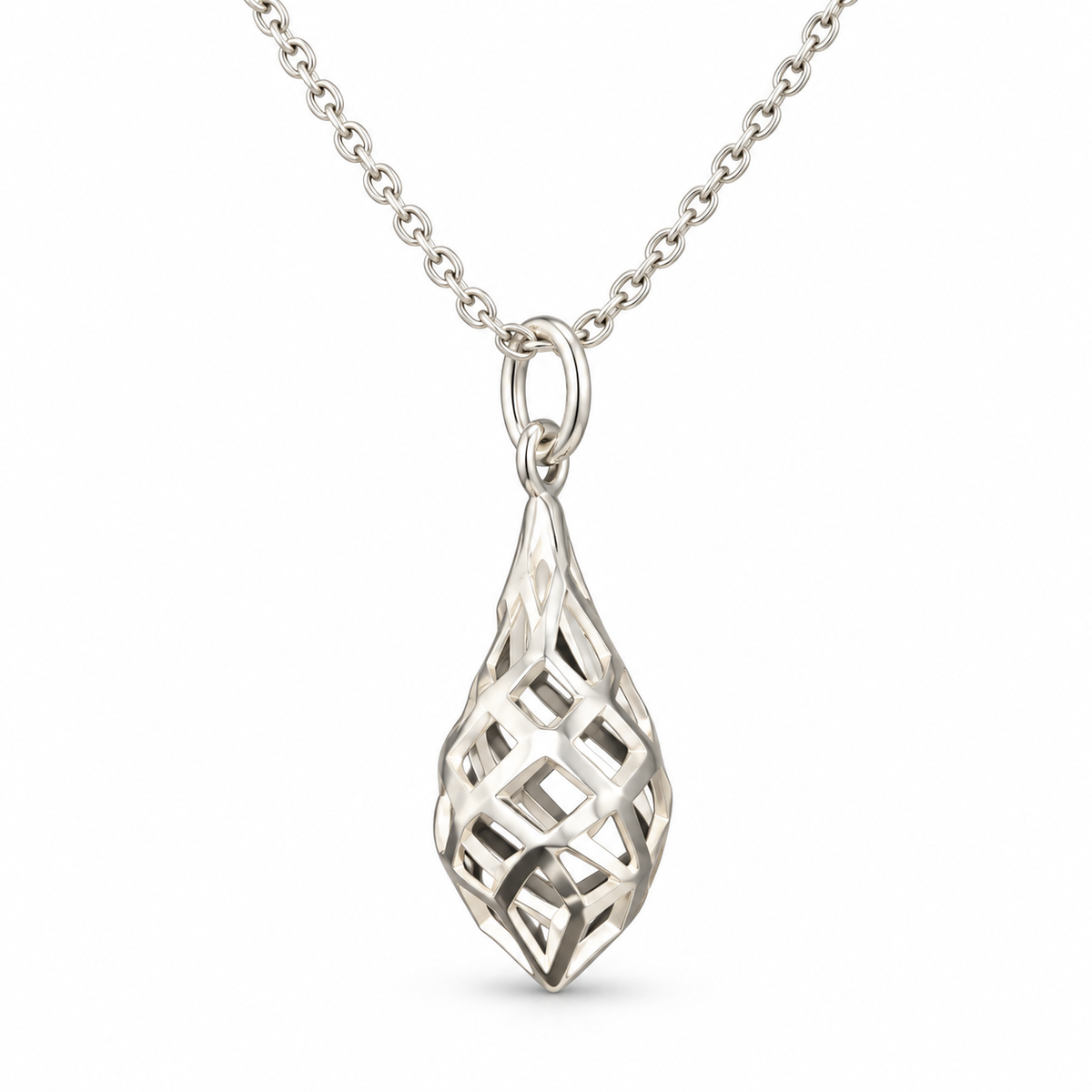 Sterling Silver Teardrop Necklace NCZ192057