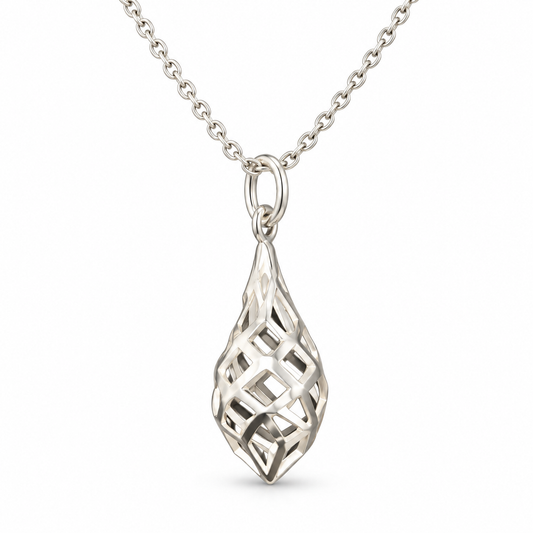 Sterling Silver Teardrop Necklace NCZ192057