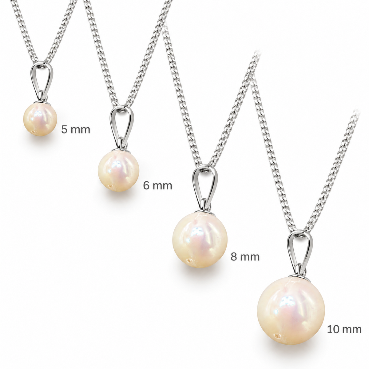Sterling Silver 18" Pearl Necklace NCZ2607161