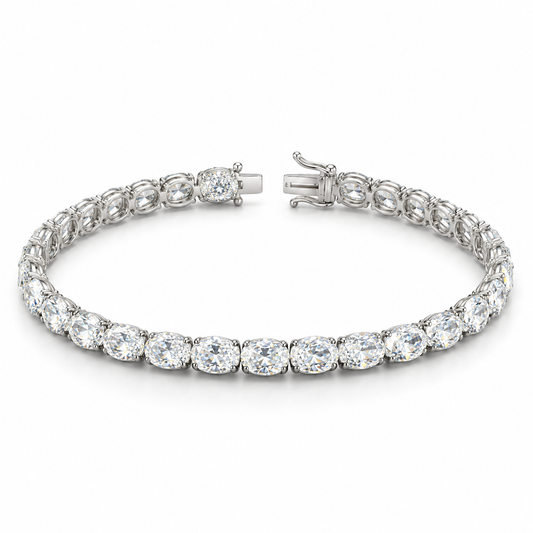 Sterling Silver Tennis Bracelet 6 mm CZ Stone 7.5" BCZ33014.6