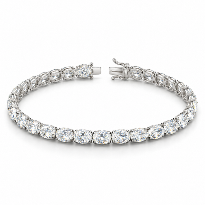 Sterling Silver Tennis Bracelet 6 mm CZ Stone 7.5" BCZ33014.6