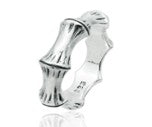 Sterling Silver Chunky Bamboo Ring TQ020010210 showcasing a 6 mm width design, chunky bamboo ring sterling silver.