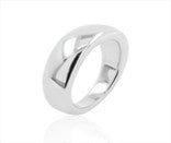 Sterling Silver Plain Ring TQ091140422, 4 x 7 mm, showcasing a shiny finish on a classic design, perfect for any occasion.