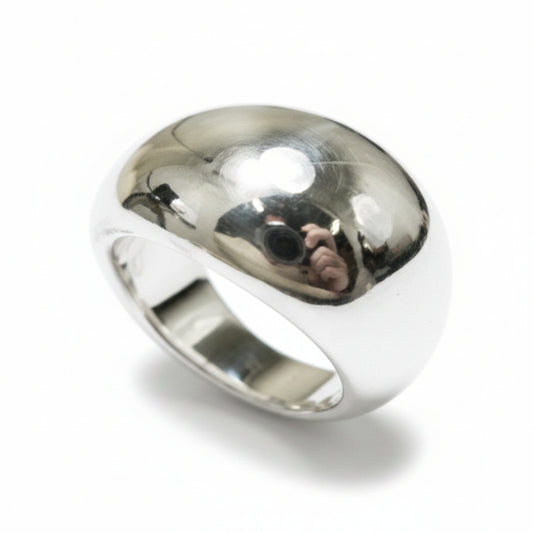 15mm sterling silver plain ring, featuring a smooth, polished design, perfect for everyday wear.