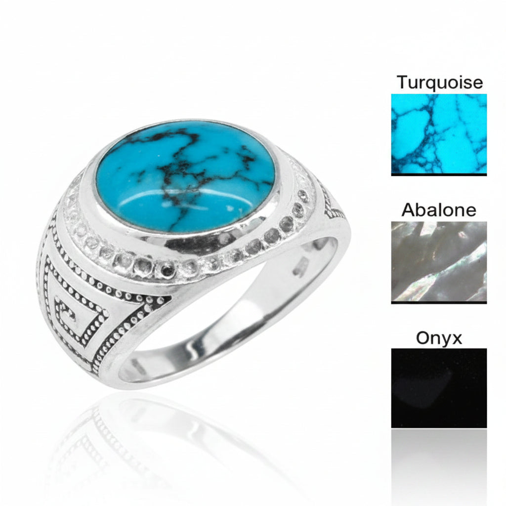 Sterling Silver Turquoise Ring TQ130010040 showcasing turquoise gemstone and intricate design, turquoise sterling silver ring.