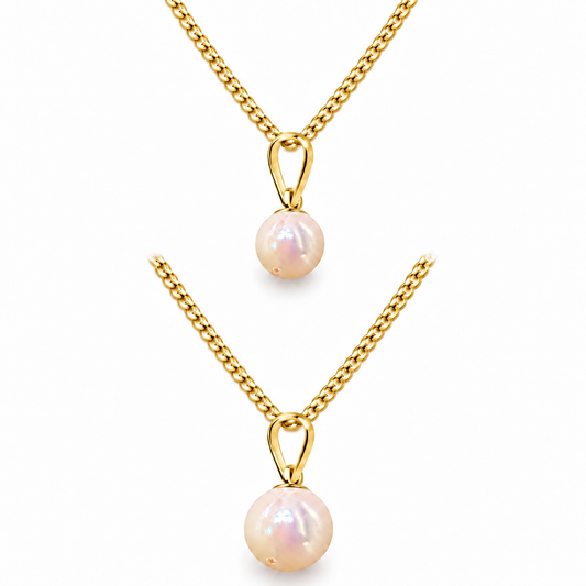 Sterling Silver 18" Pearl Necklace Set NCZST2607161