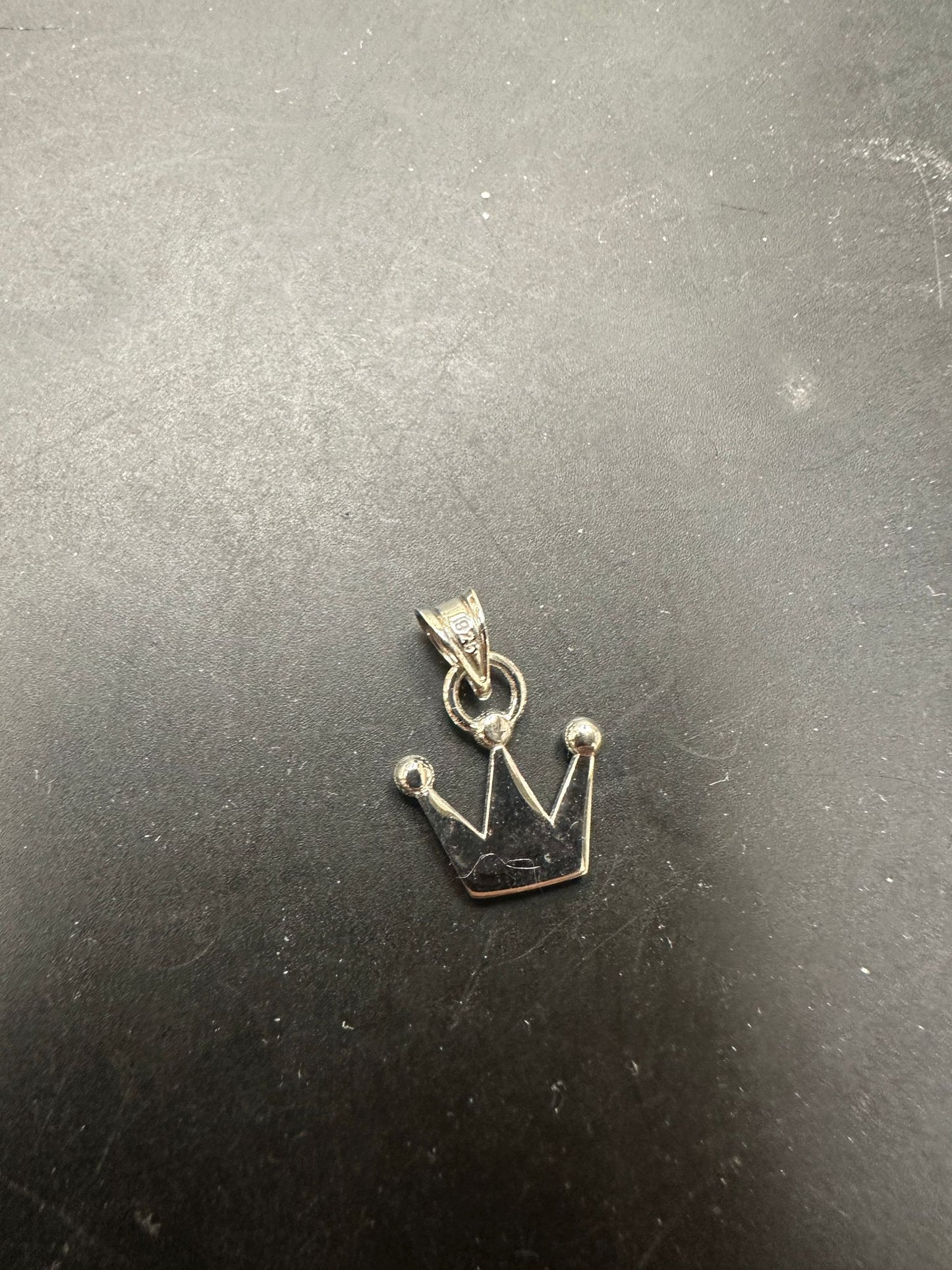 Sterling Silver Plain Crown Pendant PP3310