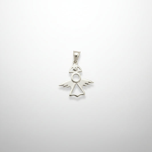 Sterling Silver Plain Angel Pendant PP3309
