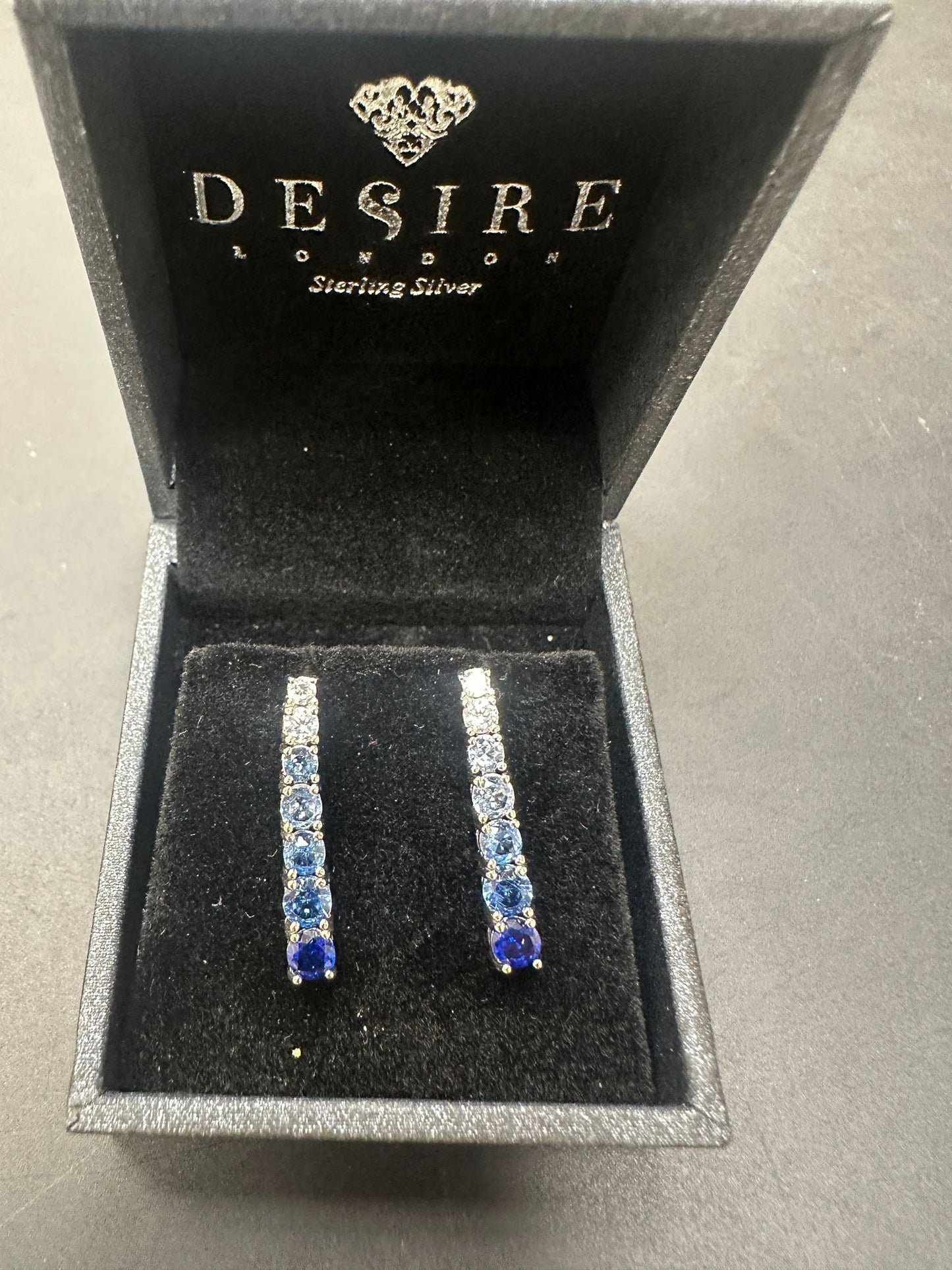 Sterling Silver Drop Earring CZ Stone ECZ652