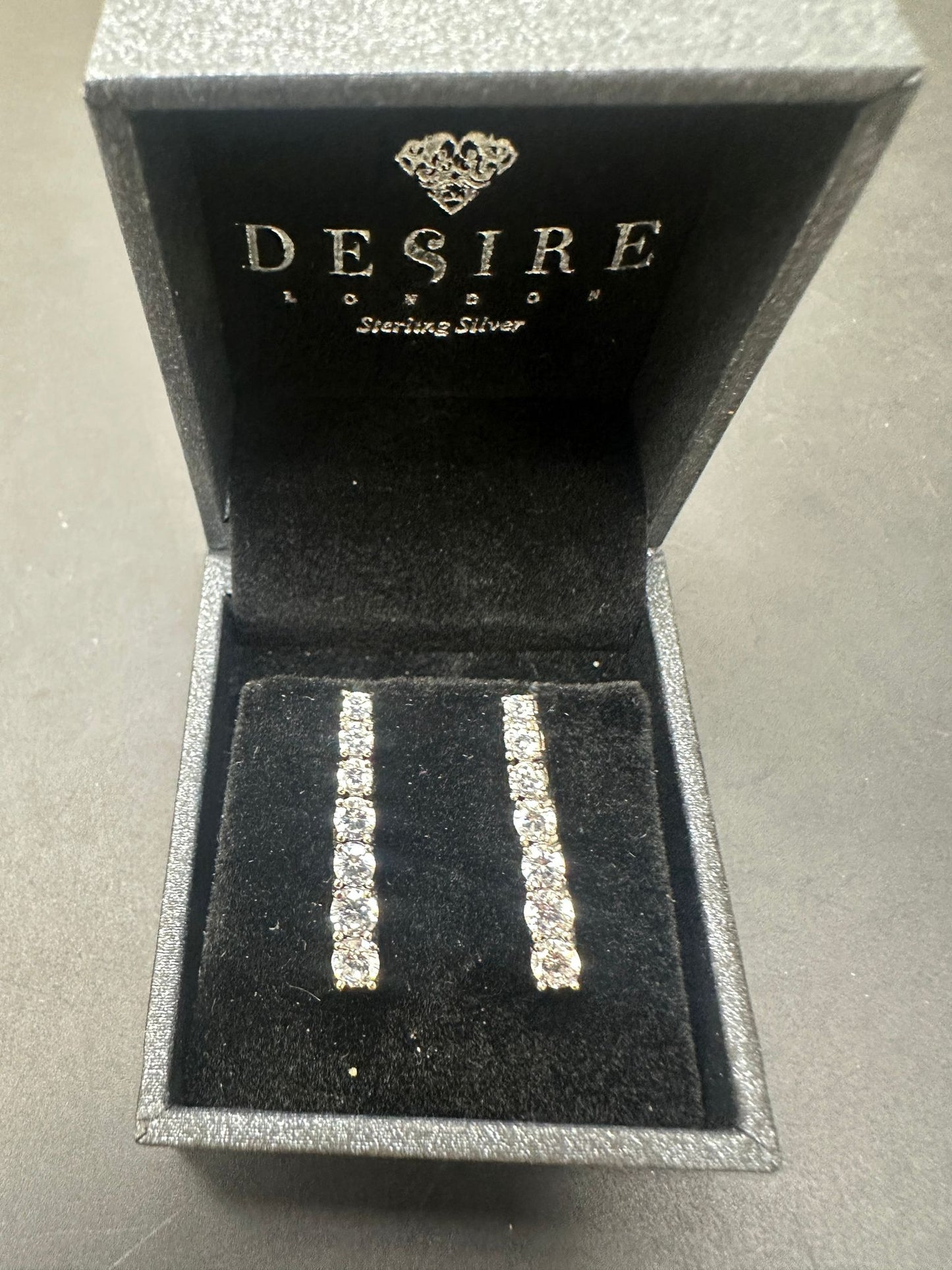 Sterling Silver Drop Earring CZ Stone ECZ652