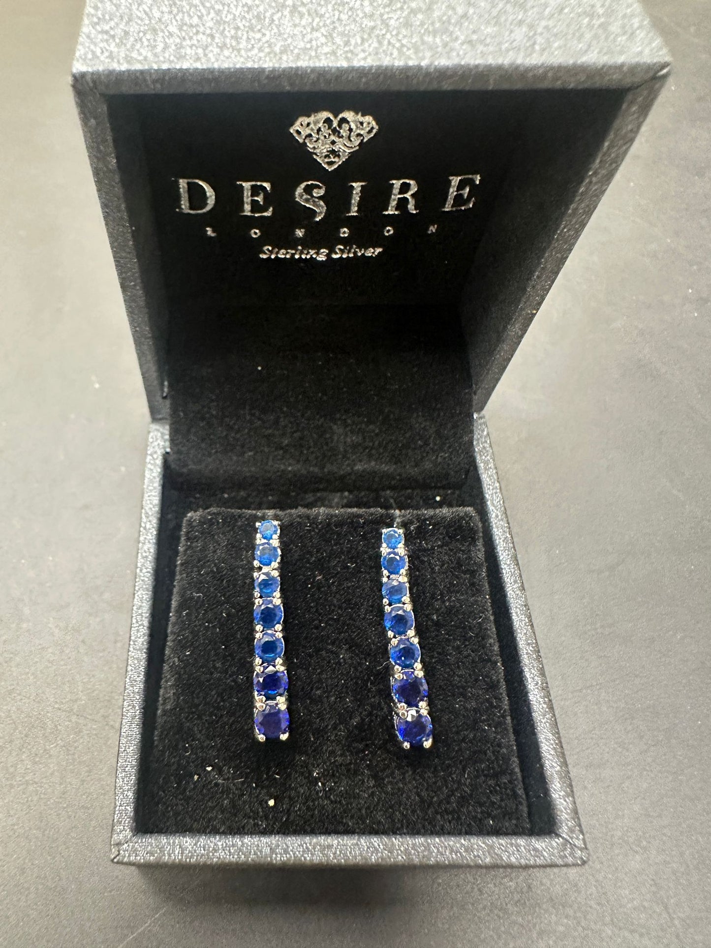 Sterling Silver Drop Earring CZ Stone ECZ652