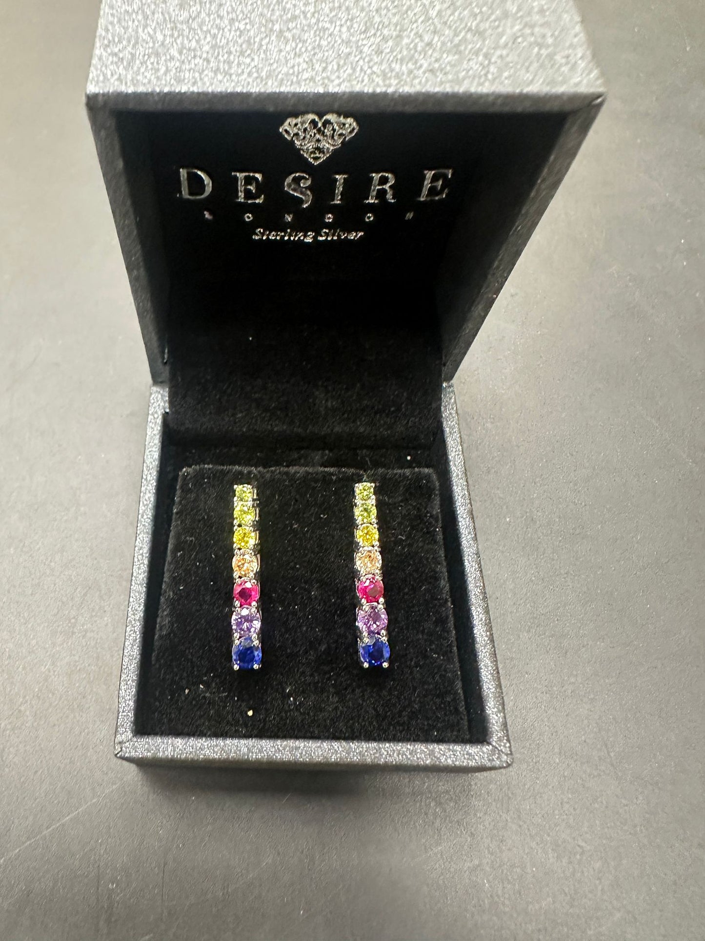 Sterling Silver Drop Earring CZ Stone ECZ652