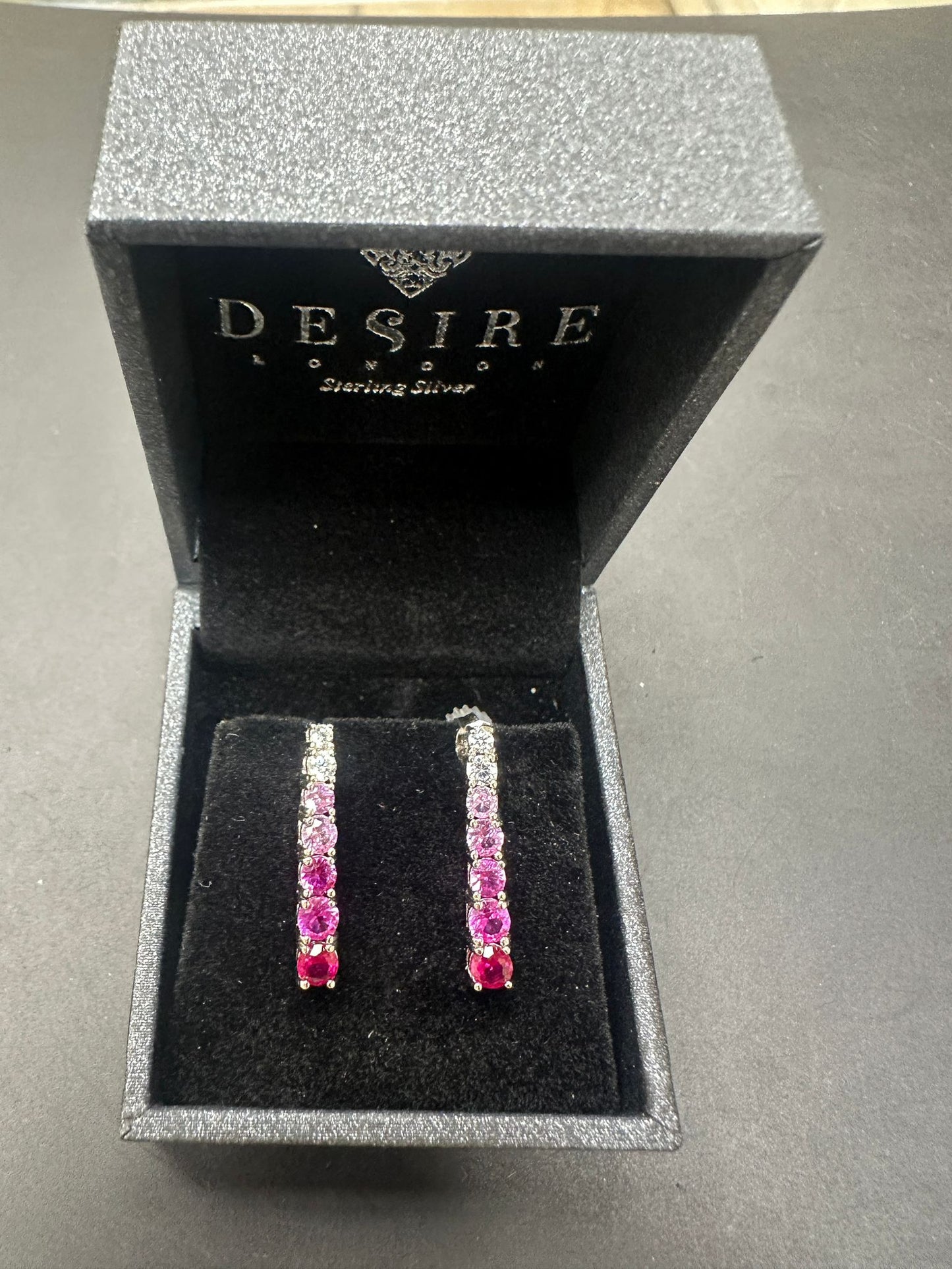 Sterling Silver Drop Earring CZ Stone ECZ652