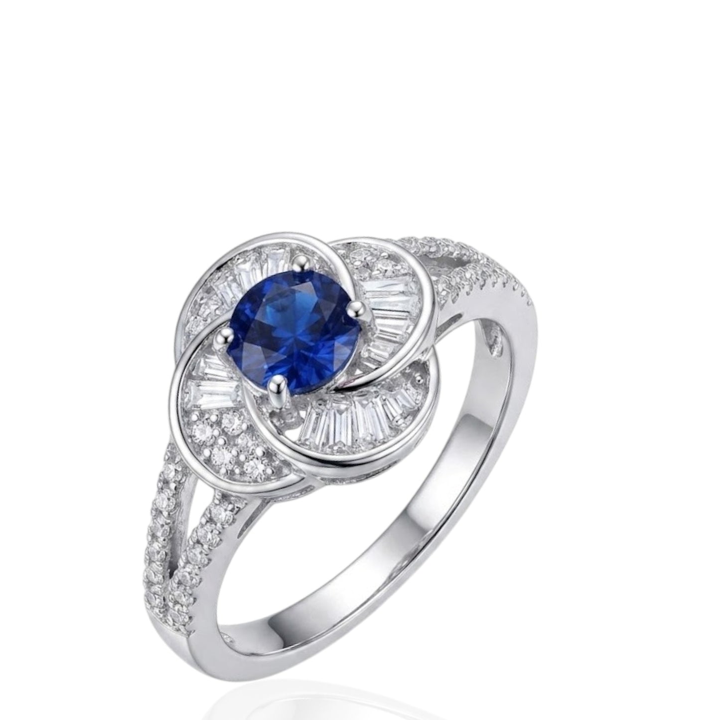 Sterling Silver Ring CZ Stone RCZ10077