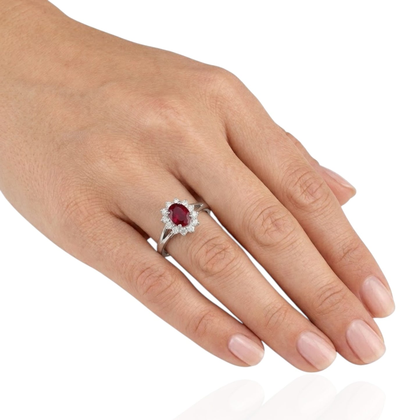 Sterling Silver Ring CZ Oval Stone RCZ164