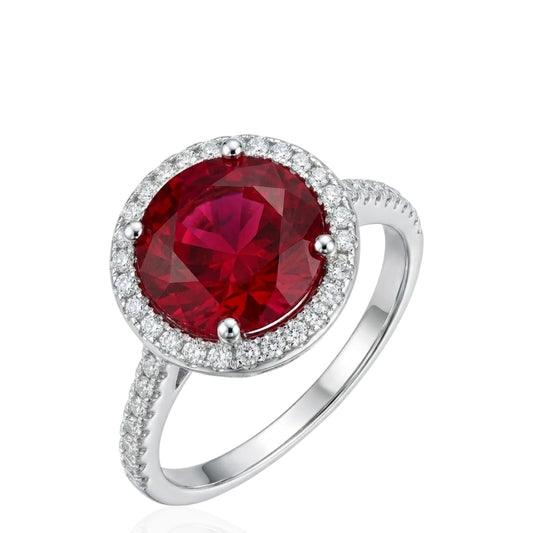 Sterling Silver Ring CZ Round Stone RCZ639