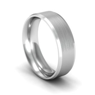Bevelled Edge Wedding Band SWB03
