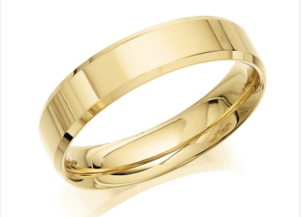 Bevelled Edge Wedding Band SWB03
