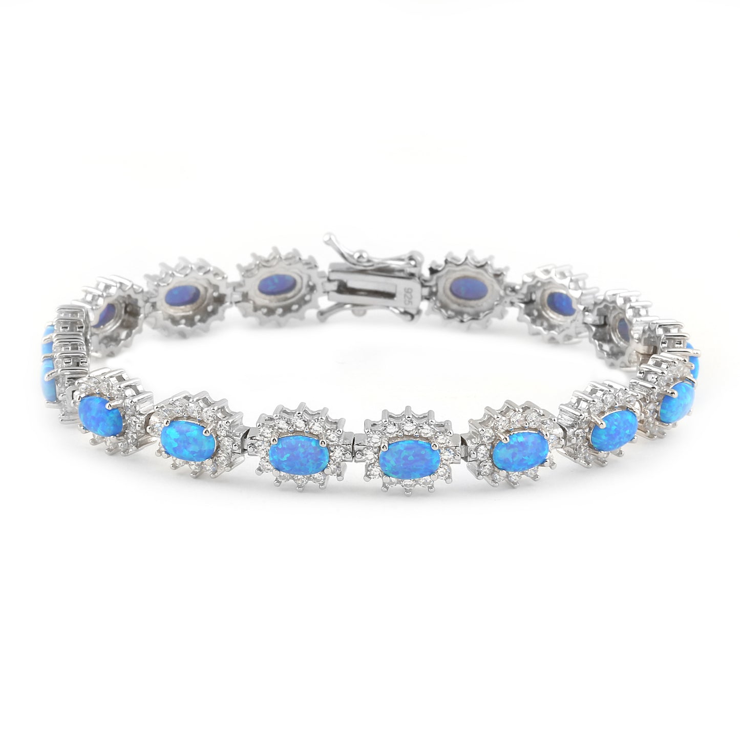 Sterling Silver Bracelet CZ Stone 7.5" BRCZ116